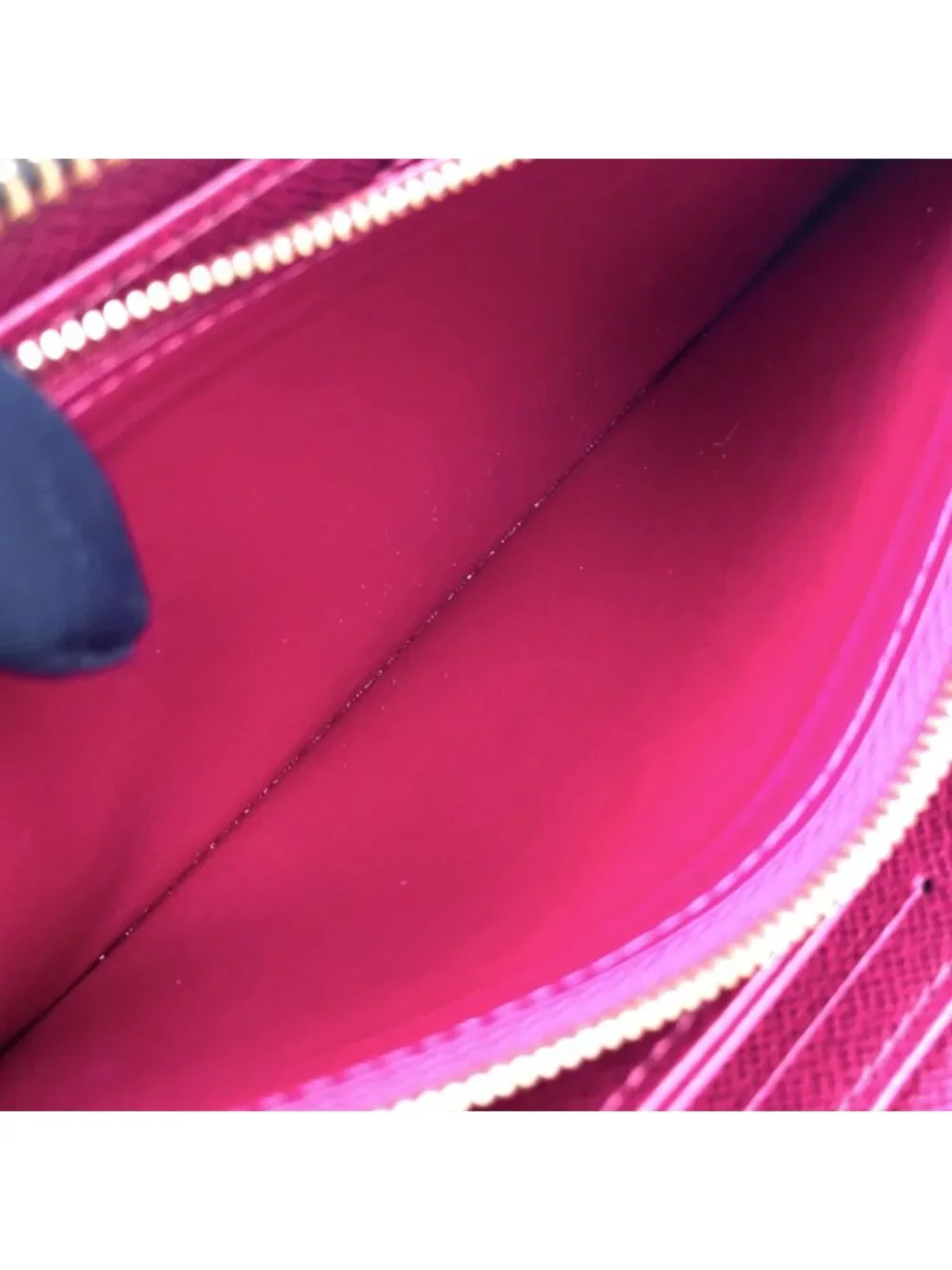 Louis Vuitton Zippy Wallet Monogram Fuchsia Leather Pink Purple Brown Round Gold